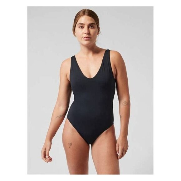 NWOT Athleta Seychelles Black One Piece Swimsuit Small Tall - Picture 1 of 8